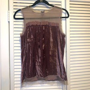 Ann Taylor Loft Velvet & Tulle Top